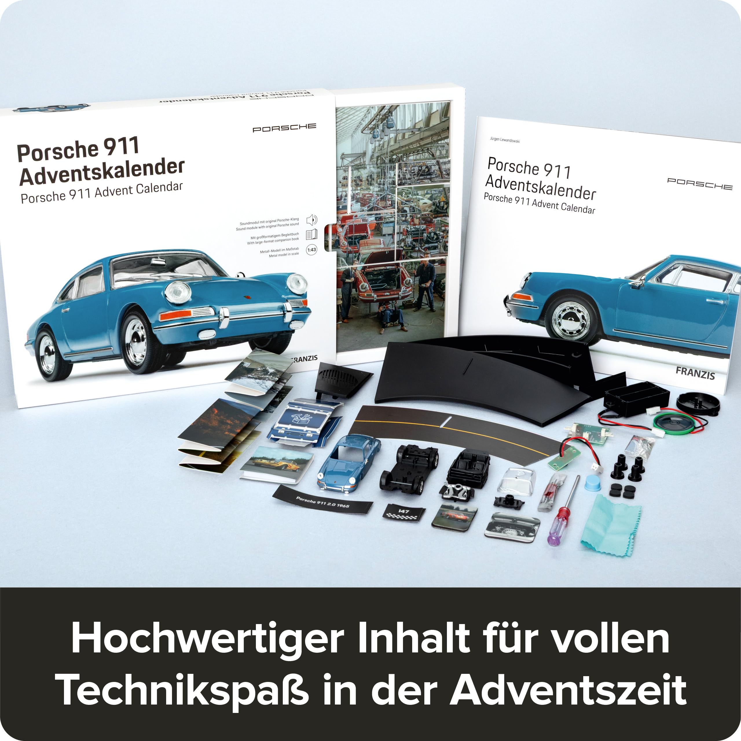 Amazon.com: FRANZIS Porsche 911 67664 Advent Calendar Model Kit 1